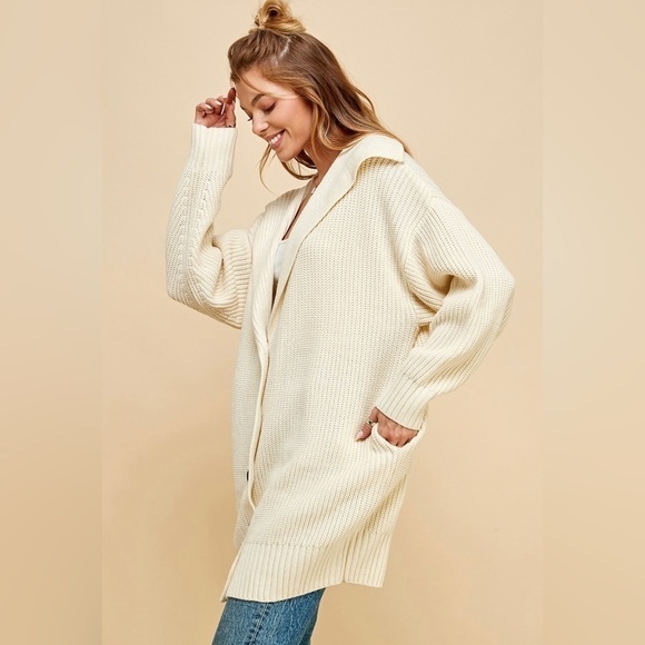Beautiful… Ivory Long Cardi - Picture 3 of 6